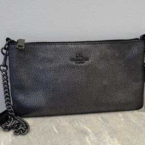 Coach Outlet Metallic Leather Crossbody Bag